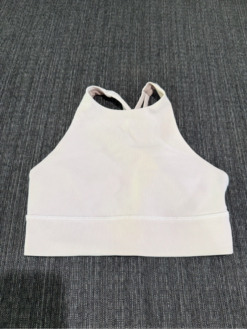 lululemon blush beige high-neck sports bra